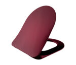 CREAVIT DUCK TOILET SEAT - D-SHAPE - SLIM DESIGN - SOFT CLOSE - QUICK RELEASE - DUROPLAST - STAINLESS STEEL HINGES - BERRY