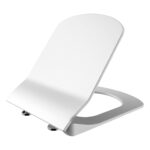 CREAVIT ELEGANT TOILET SEAT - SLIM DESIGN - SOFT CLOSE - DUROPLAST - STAINLESS STEEL HINGES - GLOSSY WHITE
