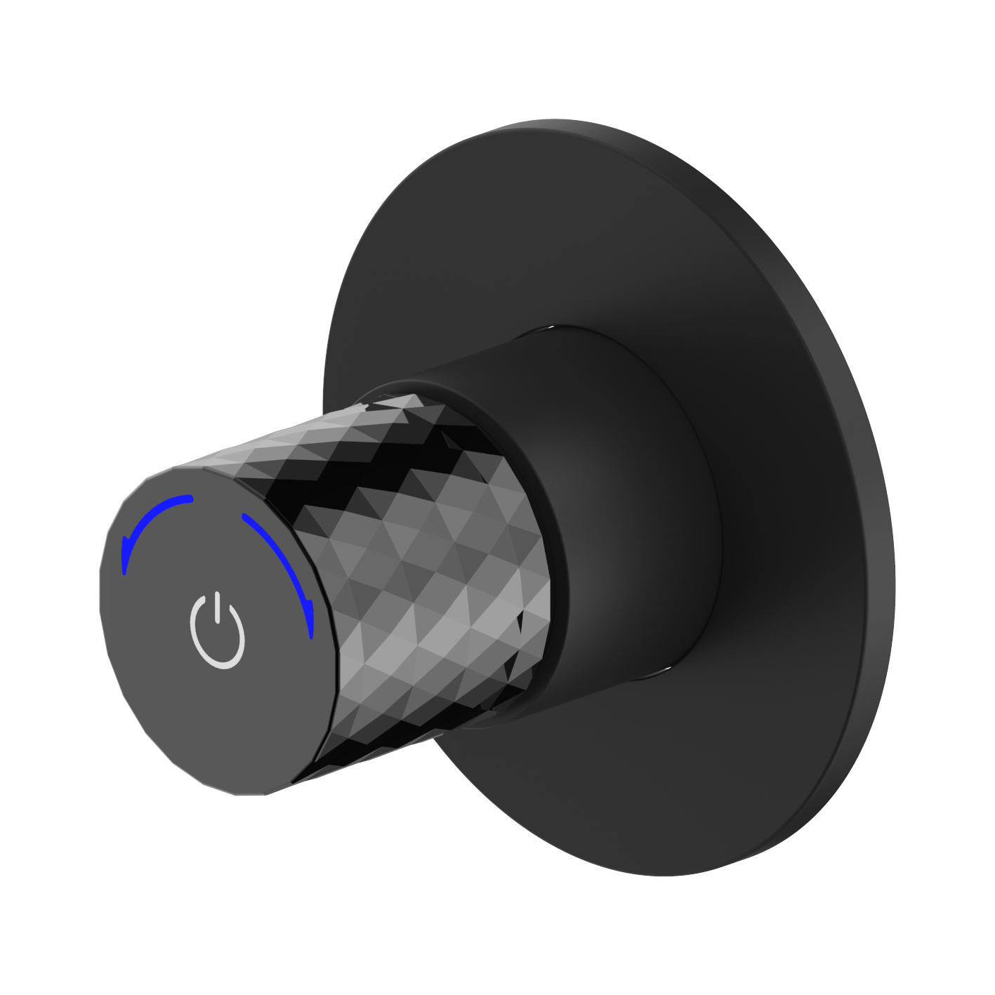 KS220502B.jpg ALONI FLOW BIDET MIXER - PUSH BUTTON - COLD WATER - CONCEALED - MATT BLACK - Image 1