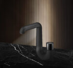 ALONI FLOW WASHBASIN MIXER - PUSH BUTTON - SWIVEL SPOUT - MATT BLACK - Image 2