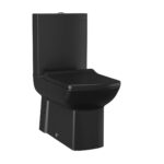 LARA STANDING TOILET BOWL WITHOUT BIDET, WALL/BOTTOM OUTLET - MATT BLACK