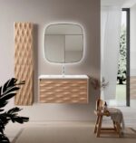 WONDA SQUARE SLIM WASHBASIN - 1 BASIN - WITH OVERFLOW - 1 TAP HOLE - POLYRESIN - 80X1,6X52,5 CM - MATT WHITE - Image 3