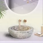 MARBLEEN ALUR WASHBOWL WITH POLISHED INTERIOR - GREY 35X15CM - Image 3