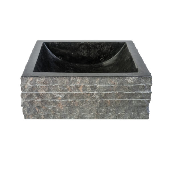 LAVABO CARRÉ ALUR FORME VASQUE - NOIR 40X40X15CM
