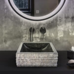 LAVABO CARRÉ ALUR FORME VASQUE - NOIR 40X40X15CM – Image 3