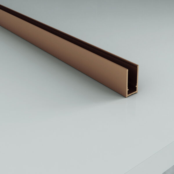 ALONI WALL PROFILE FOR SHOWER PANEL - 200 CM - BRUSHED COPPER
