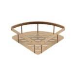 UNIFORMA SHOWER BASKET – CORNER MODEL – 22 X 7 X 22 CM – BROWN BRONZE (PVD)