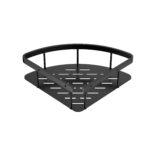 UNIFORMA SHOWER BASKET – CORNER MODEL – 22 X 7 X 22 CM – MATT BLACK (PVD)