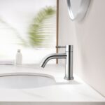 STRIA COLD WATER TAP – REFINED RIBBED HANDLE – WITHOUT WASTE – CHROME - Image 2