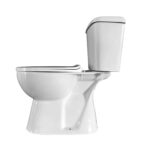 TOILETTES FERMÉES ALONI PRO - AU SOL - SIPHON EN S - SORTIE AU SOL - AVEC RÉSERVOIR - AVEC MÉCANISME DE CHASSE - DOUBLE CHASSE - AVEC SIÈGE - FERMETURE DOUCE - 38X72X67 CM - BLANC BRILLANT – Image 5