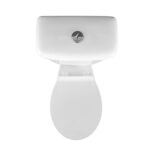 TOILETTES FERMÉES ALONI PRO - AU SOL - SIPHON EN S - SORTIE AU SOL - AVEC RÉSERVOIR - AVEC MÉCANISME DE CHASSE - DOUBLE CHASSE - AVEC SIÈGE - FERMETURE DOUCE - 38X72X67 CM - BLANC BRILLANT – Image 4