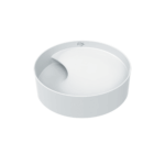 CREAVIT RUBY RB141 WASHBASIN – COUNTERTOP – CERAMIC – WITHOUT OVERFLOW – WITHOUT TAP HOLE – 40X11X40 CM – GLOSSY WHITE