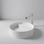 CREAVIT RUBY RB141 WASHBASIN – COUNTERTOP – CERAMIC – WITHOUT OVERFLOW – WITHOUT TAP HOLE – 40X11X40 CM – GLOSSY WHITE - Image 2