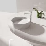 CREAVIT RUBY RB141 WASHBASIN – COUNTERTOP – CERAMIC – WITHOUT OVERFLOW – WITHOUT TAP HOLE – 40X11X40 CM – GLOSSY WHITE - Image 4