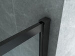 ALONI WALK-IN SHOWER PANEL WITH FRAME 8MM (90X200CM) - MATT BLACK - Image 4