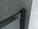 ALONI WALK-IN SHOWER PANEL WITH GRID 8MM (90X200CM) - MATT BLACK - Image 2