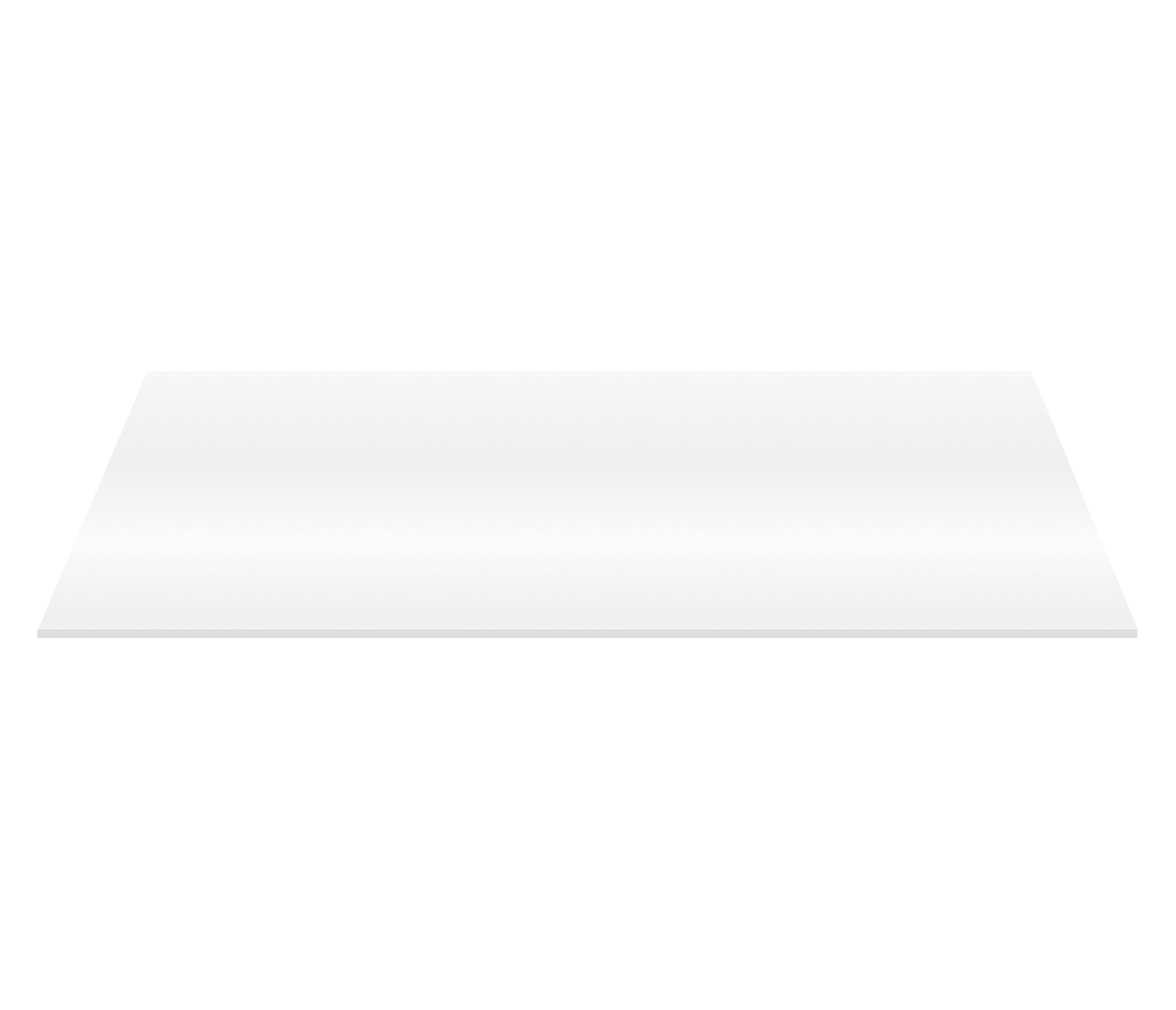 TW120.02A.jpg ALONI WASHBASIN TABLET MDF (118.4X45.5X2.6 CM) - GLOSSY WHITE - Image 1