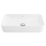 CREAVIT ULTRA COUNTERTOP BASIN – WITHOUT OVERFLOW – WITHOUT TAP HOLE – CERAMIC – 60X11X40 CM – GLOSSY WHITE
