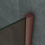 ALONI SHOWER PANEL CHAMPAGNE GLASS WITH COPPER PROFILE (140X200MM) - Image 3