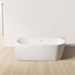 BAIGNOIRE D'ANGLE ALONI - GAUCHE - AVEC VIDANGE ET VIDAGE À CLIC - ACRYLIQUE - 170X78X58 CM - BLANC BRILLANT – Image 3