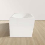 BAIGNOIRE D'ANGLE ALONI - GAUCHE - AVEC VIDANGE ET VIDAGE À CLIC - ACRYLIQUE - 180X80X58 CM - BLANC BRILLANT – Image 5