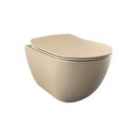 CREAVIT FREE WALL-HUNG TOILET – RIMLESS – WITHOUT SEAT – MATT CAPPUCCINO