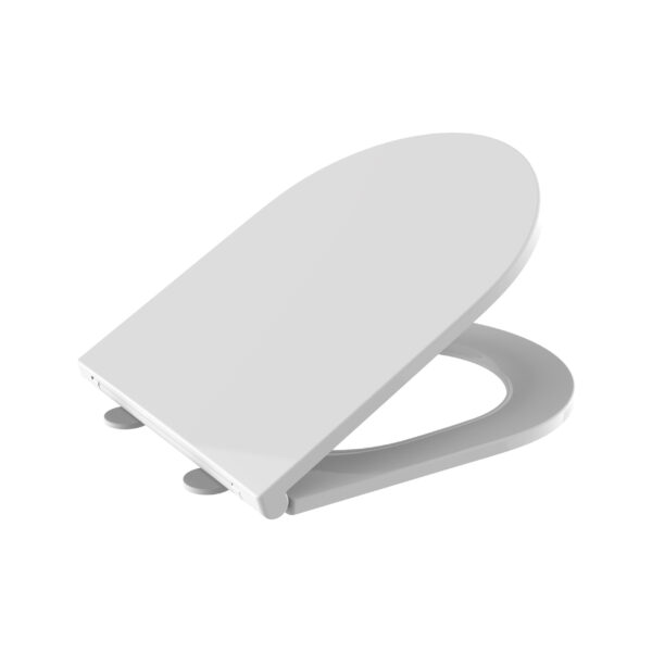 ALONI PREMIUM TOILET SEAT - SLIM DESIGN - SOFT CLOSE - QUICK RELEASE - TOPFIX - DUROPLAST - STAINLESS STEEL HINGES - GLOSSY WHITE