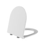 ALONI PREMIUM TOILET SEAT - SLIM DESIGN - SOFT CLOSE - QUICK RELEASE - TOPFIX - DUROPLAST - STAINLESS STEEL HINGES - GLOSSY WHITE - Image 2