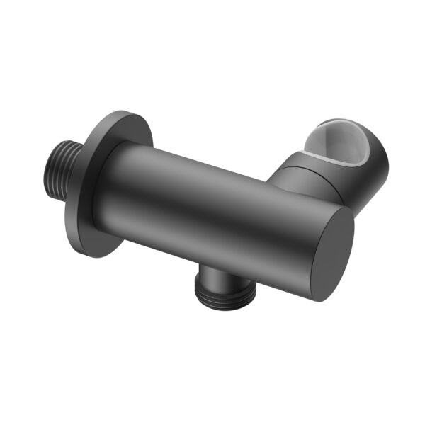 UNIFORMA WALL OUTLET ELBOW – WITH WATER CONNECTION AND ADJUSTABLE HAND SHOWER HOLDER – GUNMETAL