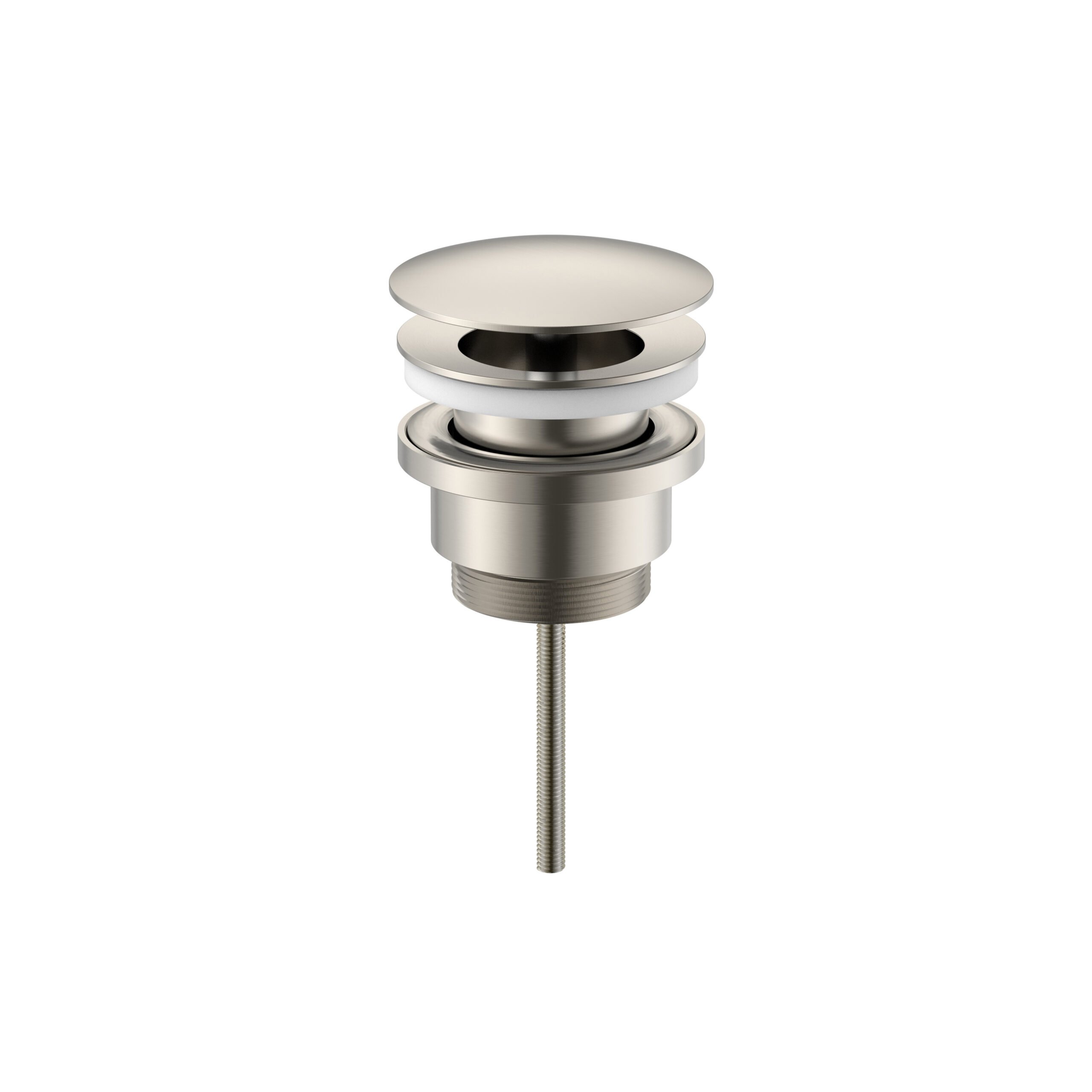 prm2262-rvs.jpg UNIFORMA DRAIN PLUG – ALWAYS OPEN – BRUSHED STAINLESS STEEL - Image 1