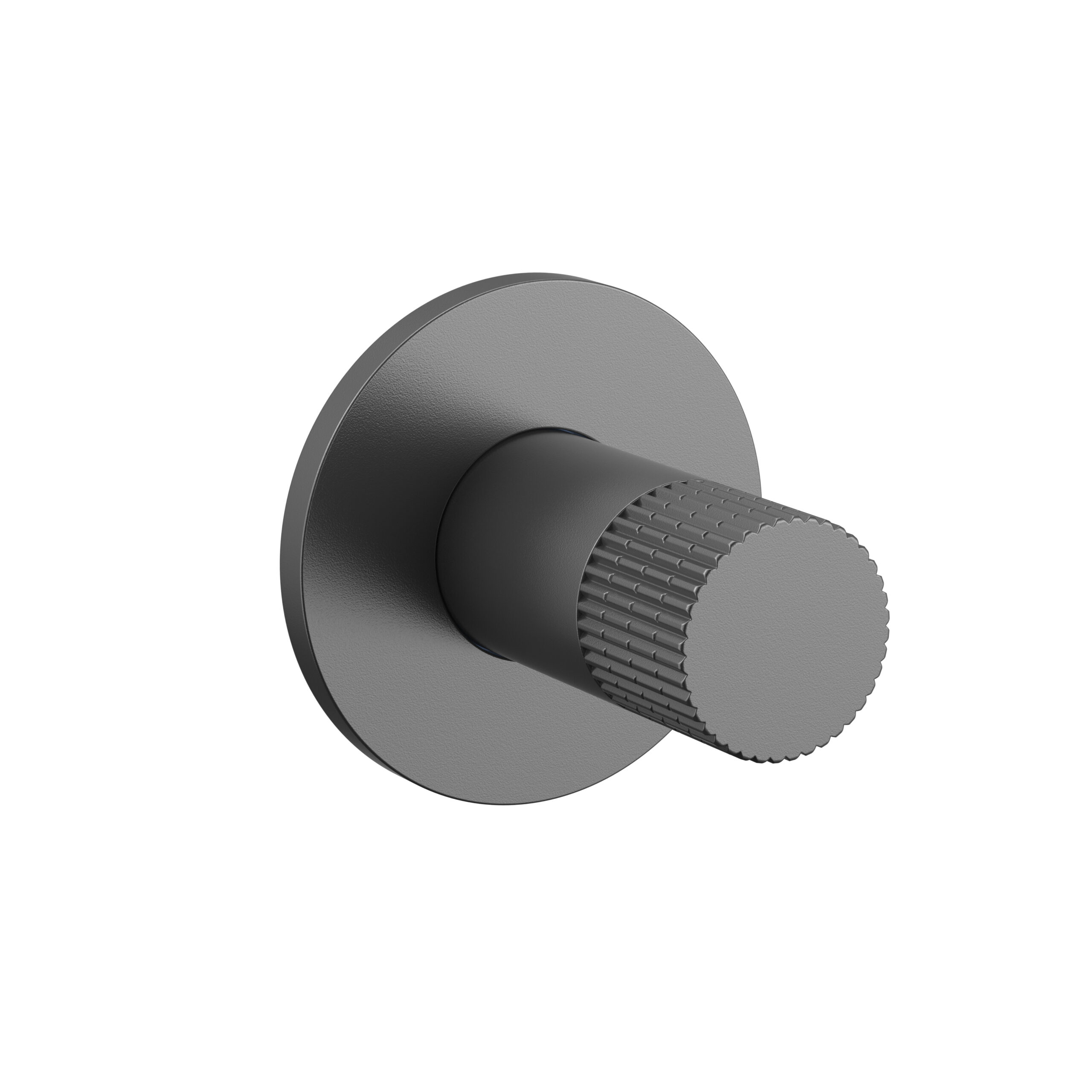 prm5520-gg.jpg STRIA BIDET TAP – COLD WATER – REFINED RIBBED KNOB – GUNMETAL - Image 1