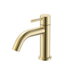 STRIA COLD WATER TAP – REFINED RIBBED HANDLE – WITHOUT WASTE – BRUSHED GOLD