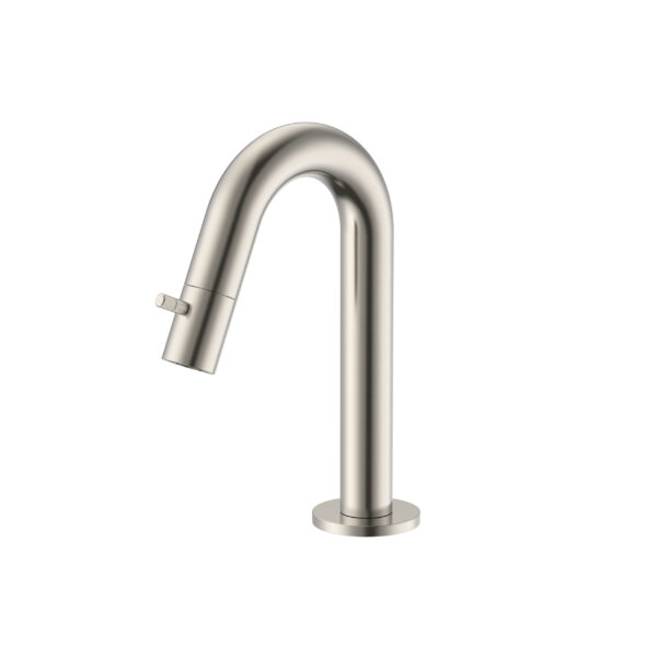 STRIA COLD WATER TAP – CURVED SPOUT – WITHOUT WASTE – BRUSHED STAINLESS STEEL