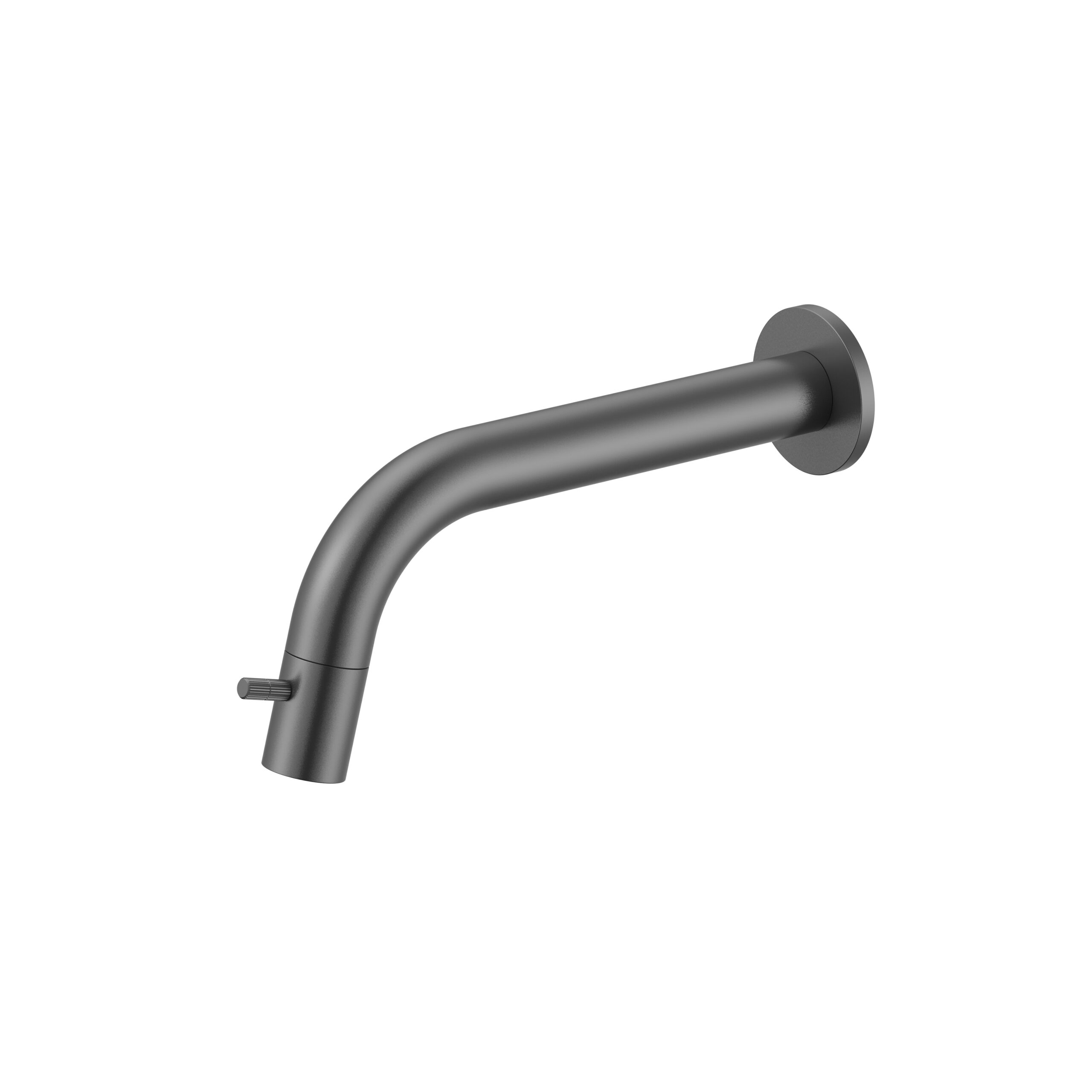 prm9330-gg.jpg STRIA WALL-MOUNTED COLD WATER TAP – CUTTABLE SPOUT – REFINED RIBBED HANDLE – WITHOUT WASTE – GUNMETAL - Image 1