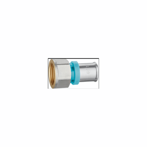 ERFU FEMALE STRAIGHT MULTI-LAYER CRIMP FITTING 26MM X 3/4F-V - DVGW CERTIFIED, MULTI-PROFILE U/H/TH