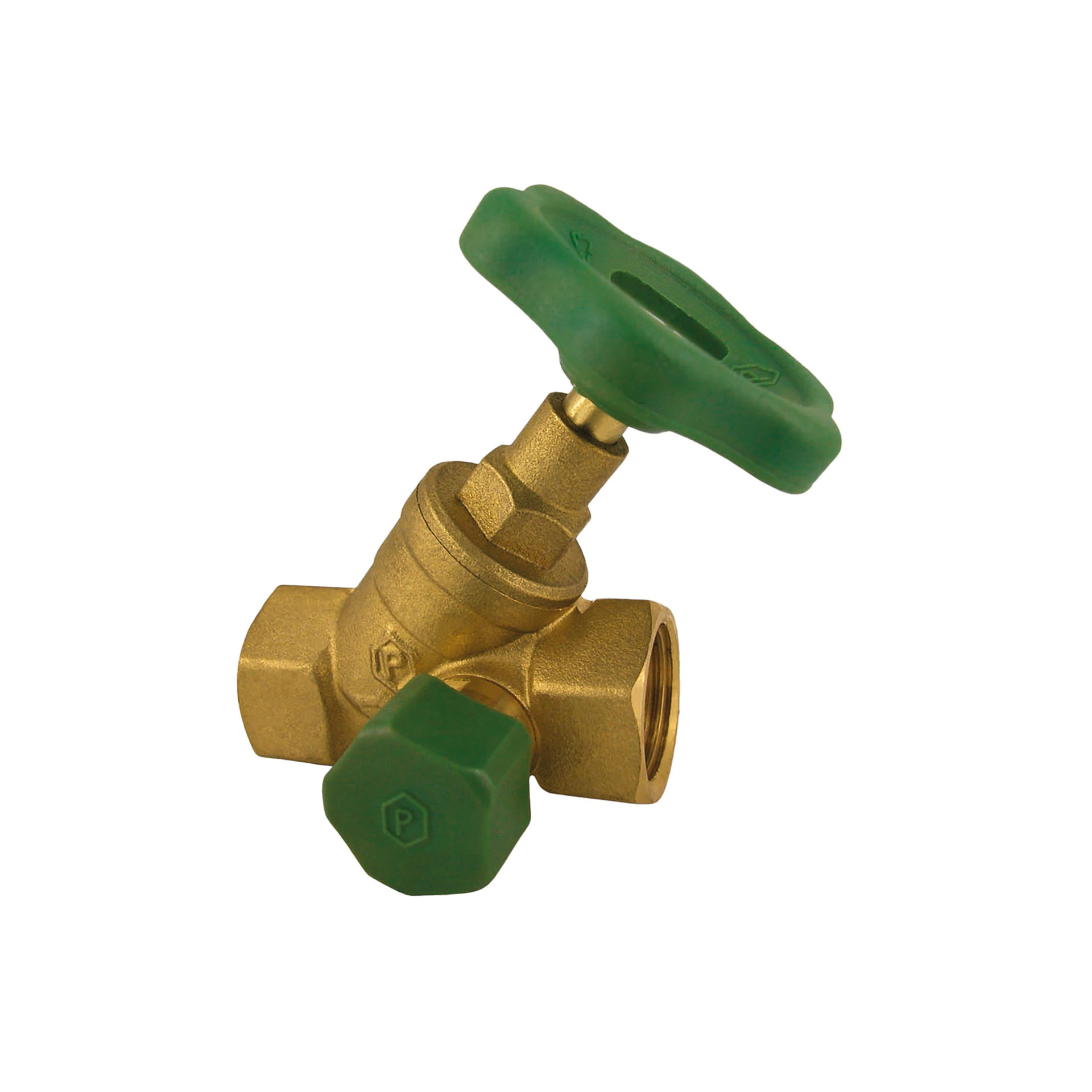 SCHUINE AFSLUITKLEP MET AFVOER 3/4