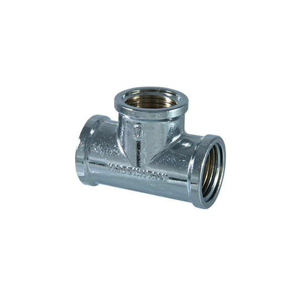 VERCHROOMD MESSING T-STUK 2130 3/8