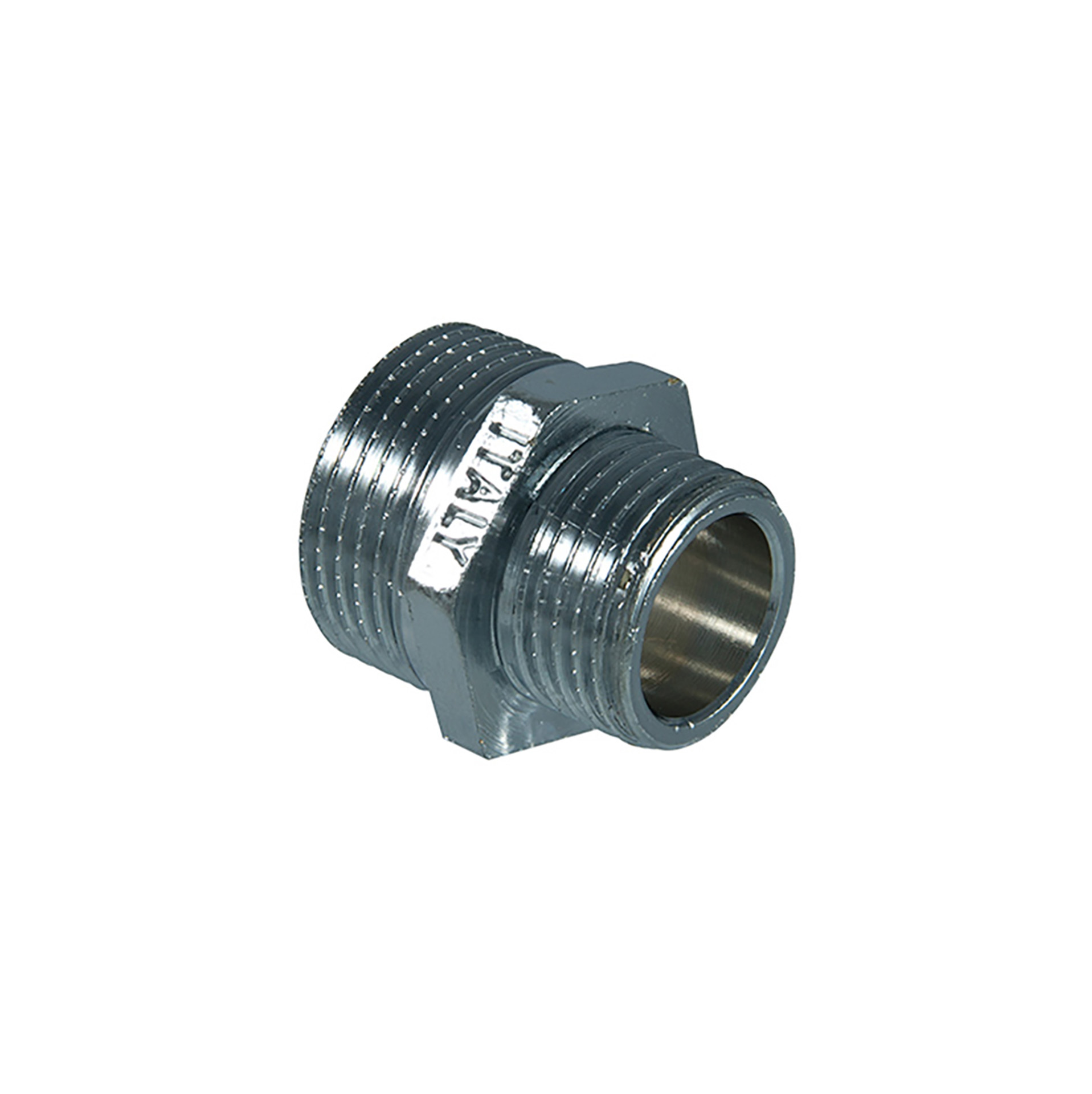 VERCHROOMD MESSING REDUCEERNIPPEL 2245 1"X1/2