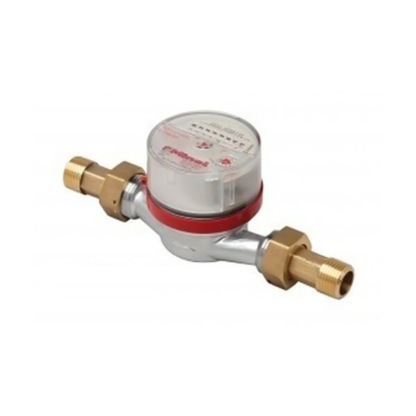 743C3450-Compteur d'eau chaude 743 3/4 5M3 90° + JOINTS + RACCORDS