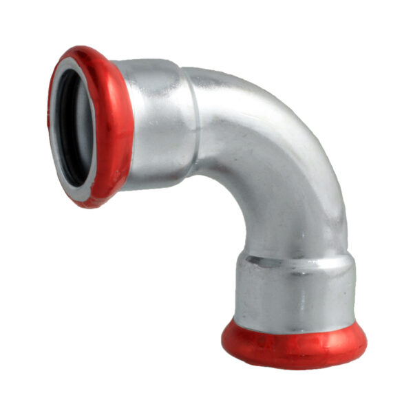 PRESS GEGALVANISEERD STAAL 'M' BOCHT 90° 28 X 28 MM.VR.VR.C20ZFLBP