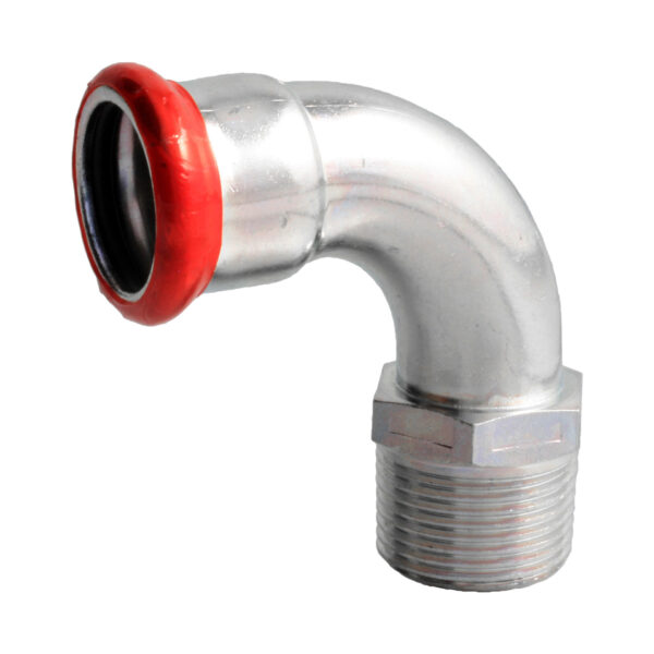 PRESSE ACIER GALVANISÉ COUDE 'M' 90° 1/2 FIL BUIT X 15 MM C83PCLBP