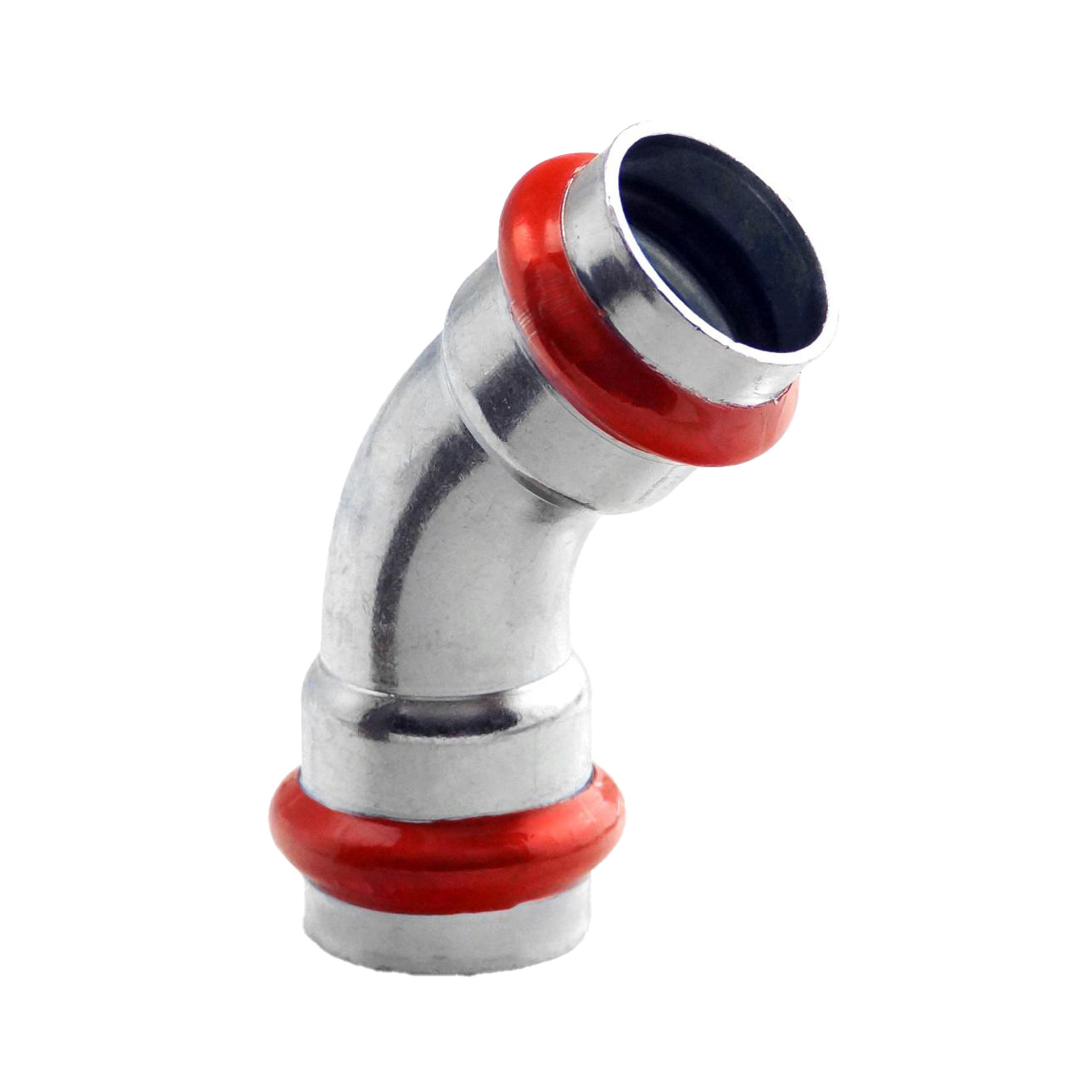 01903515c4.jpg PRESS GEGALVANISEERD STAAL 'V' BOCHT 45° VR.VR.22 C22ZEVILBP - Afbeelding 1