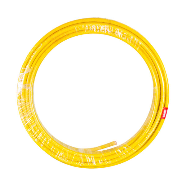 TUBE DE CUIVRE ISOLÉ 15 MM (ROULEAU DE 25 MÈTRES) JAUNE