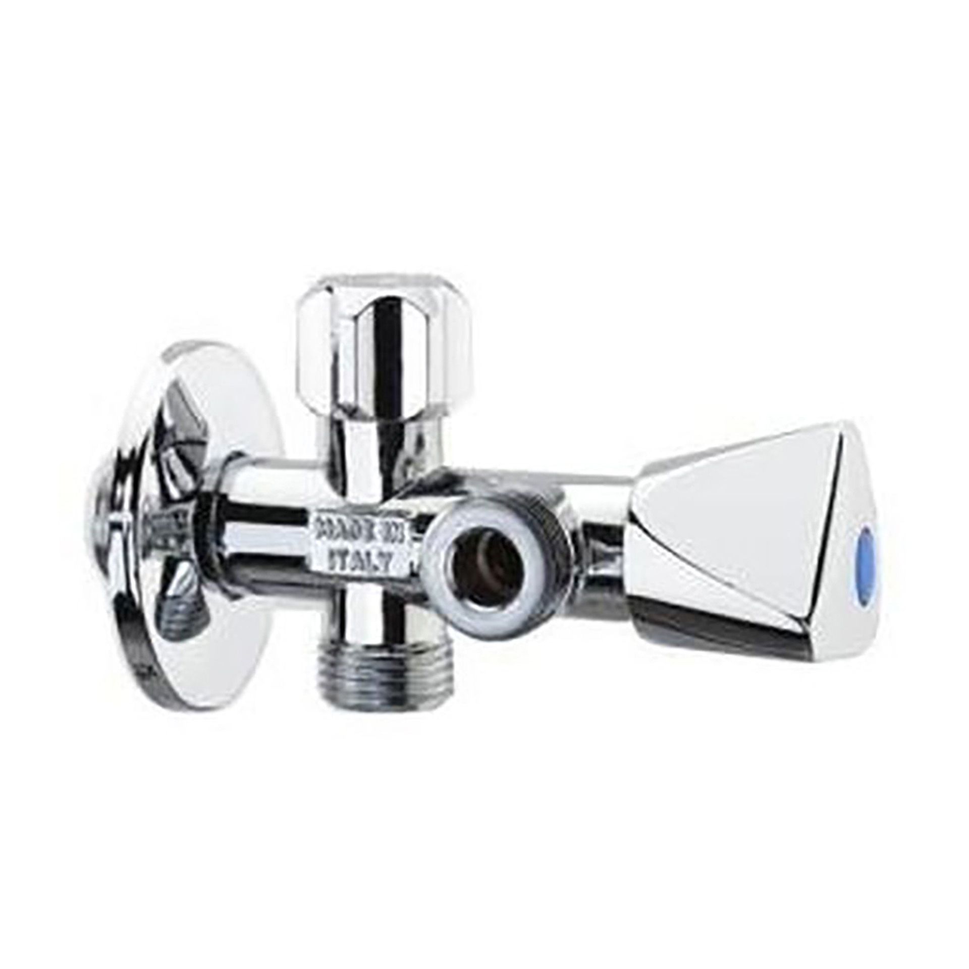 VANNE D'ANGLE + ROSACE 1/2X3/8X3/8 D447694