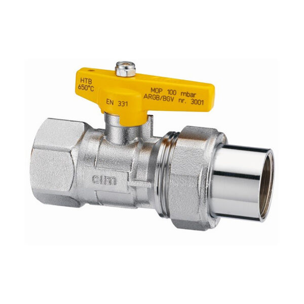 GASKLEP GOEDGEKEURD KVBG MET KOPPELING VG124 1/2