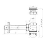 ALONI CUP SIPHON WITH CREPINE Ø32CM WHITE (FR COPY) – Image 2