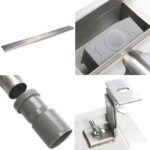 ALONI STAINLESS STEEL SHOWER TRUNK COMPLETE 50CM - Image 4