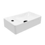 ALONI TOILET BASIN - ZONDER OVERLOOP - kraangat LEFT - CERAMIC - 37,5X10,5X22CM - GLOSSY WHITE