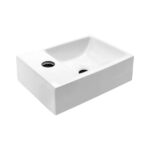 ALONI TOILET BASIN - ZONDER OVERLOOP - kraangat LEFT - CERAMIC -30,5X10,5X19CM - GLOSSY WHITE