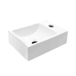 ALONI TOILET BASIN - WITHOUT OVERFLOW - TAP HOLE RIGHT - CERAMIC -30,5X10,5X19CM - GLOSSY WHITE - Image 2